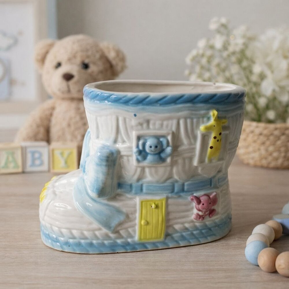 Rubens Original Ceramic Baby Nursery Planter Vintage 3436 Japan